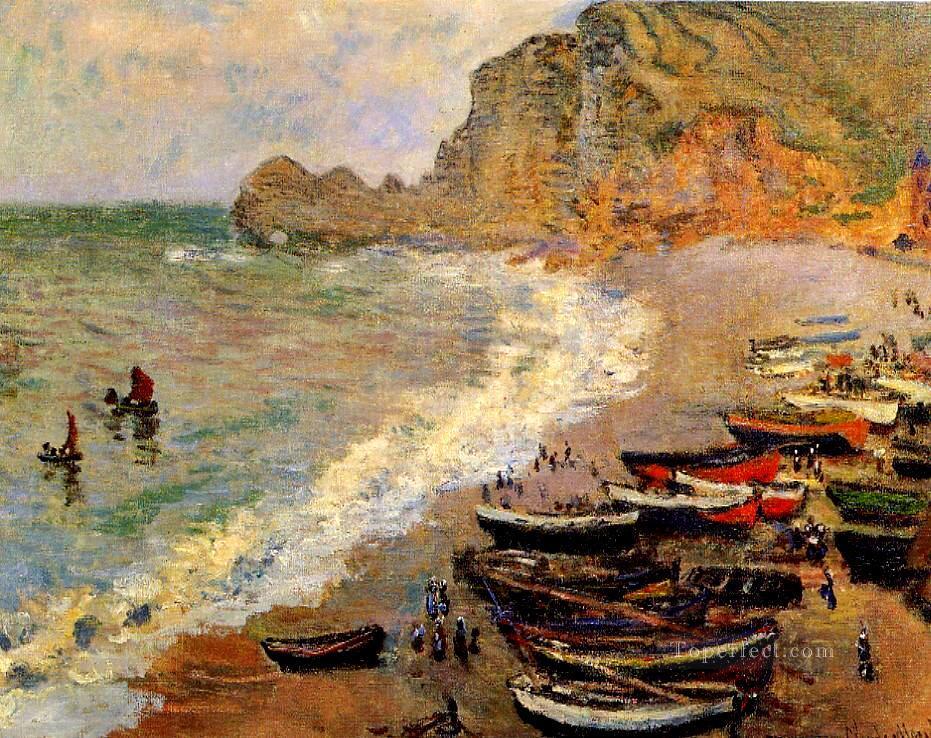 Beach at Etretat Claude Monet Oil Paintings